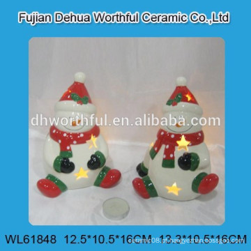 Natal ornamentos de cerâmica candle holder